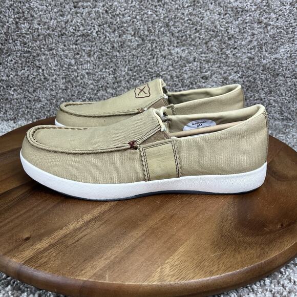 Twisted X Men\'s Slip-On Khaki Size 8 M Casual Leather Textile Shoes NEW main image 5
